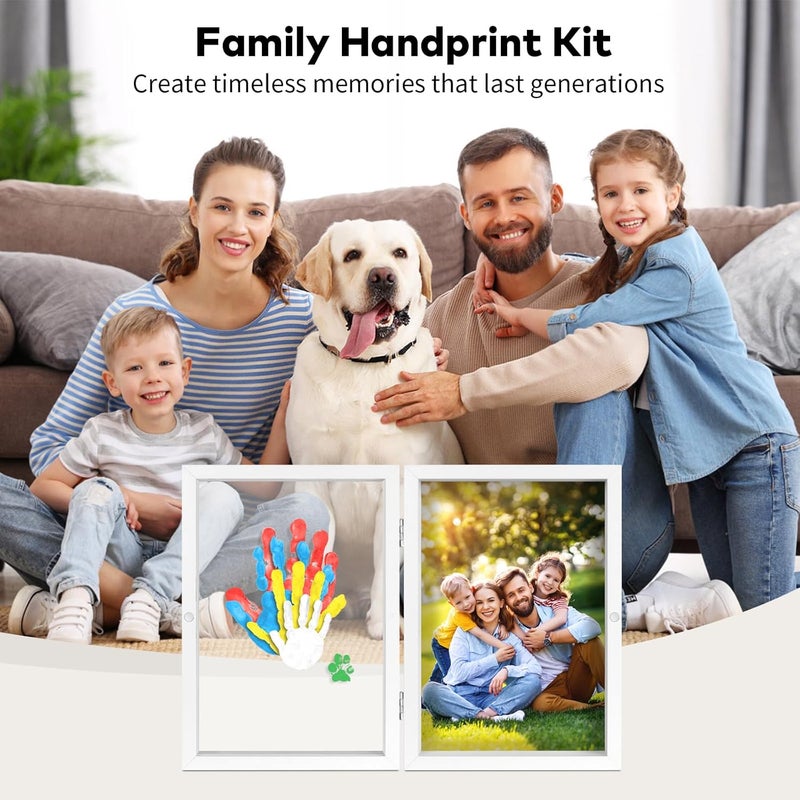 Omrhvi Family Handprint Kit, DIY Craft Keepsake Photo Frame, Hand Print Ornament Kits, Family Gifts for New Parents & Mom & Baby, Grandparents, Couples, Father's Day, Mother's Day, Anniversary - Image 2